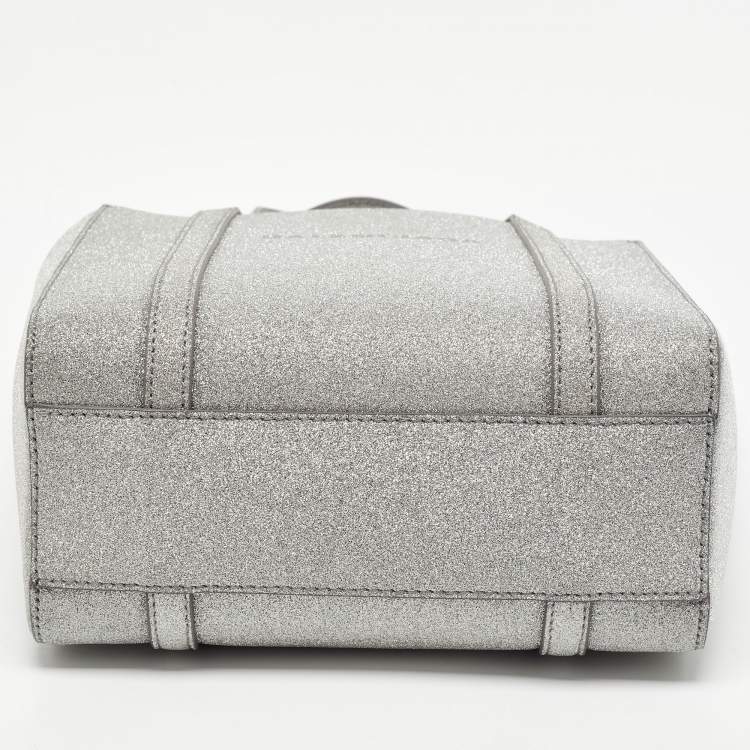 مملوكة مسبقًا Balenciaga Silver Glitter Leather XXS Everyday Tote