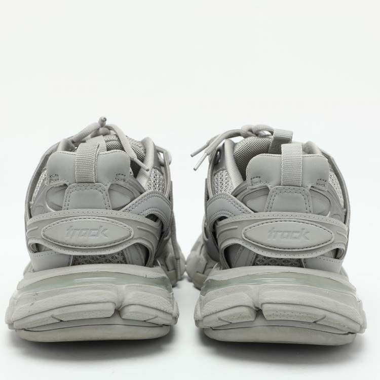 Pre Owned Balenciaga Grey Mesh Track Low Top Sneakers Size 37
