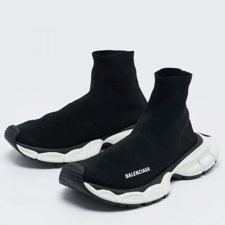 Pre Owned Balenciaga Black Knit Fabric 3XL Sock Sneakers Size 40