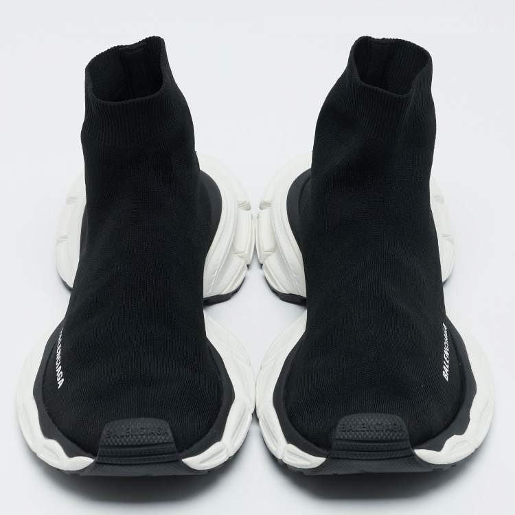 Pre Owned Balenciaga Black Knit Fabric 3XL Sock Sneakers Size 40