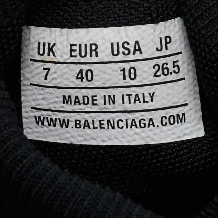 Pre Owned Balenciaga Black Knit Fabric 3XL Sock Sneakers Size 40