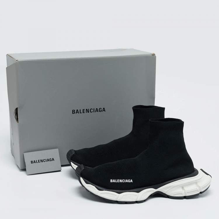 Pre Owned Balenciaga Black Knit Fabric 3XL Sock Sneakers Size 40