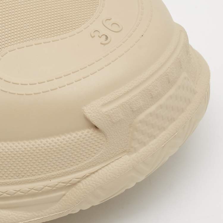 Pre Owned Balenciaga Beige Rubber Triple S Mold Sneakers Size 36