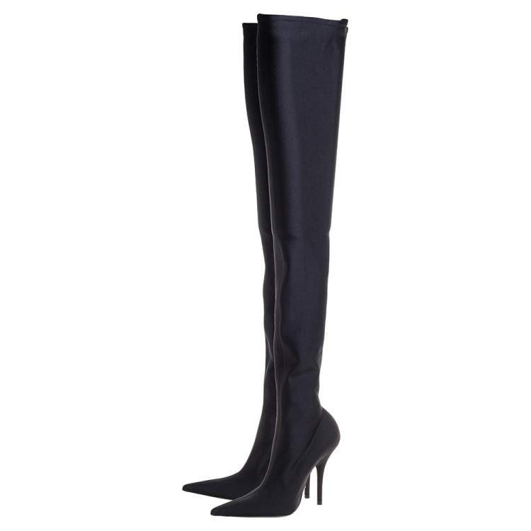 balenciaga knife over the knee boots