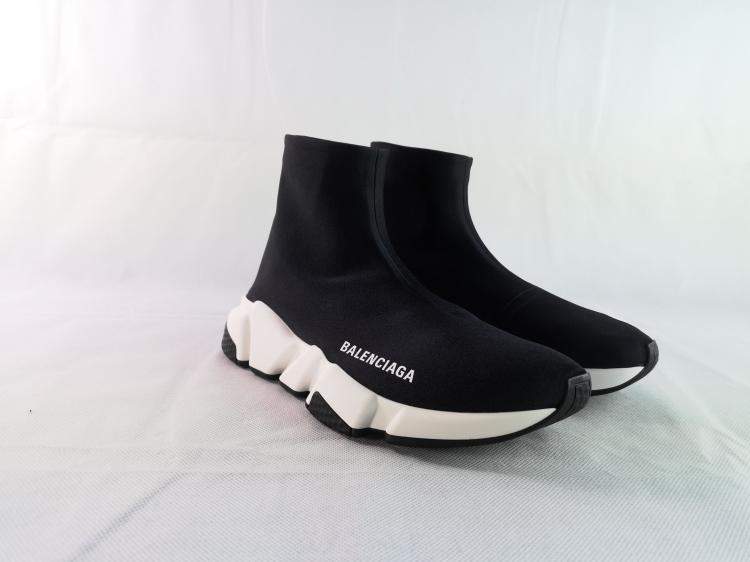 Pre Owned Balenciaga Black Stretch Tess Sneakers Size EU 38 