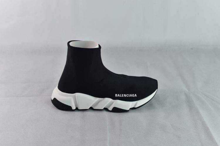 Pre Owned Balenciaga Black Stretch Tess Sneakers Size EU 38 