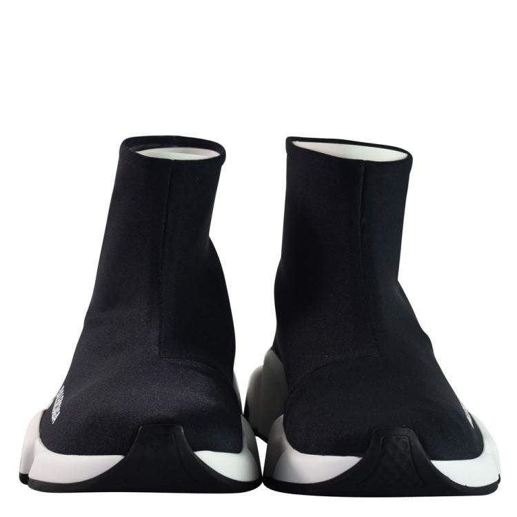 Pre Owned Balenciaga Black Stretch Tess Sneakers Size EU 38 