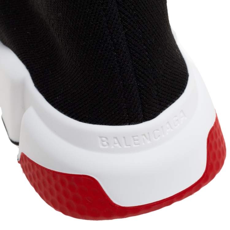 Pre Owned Balenciaga Black Knit Fabric Sock Design 'Speed' Sneakers Size 36