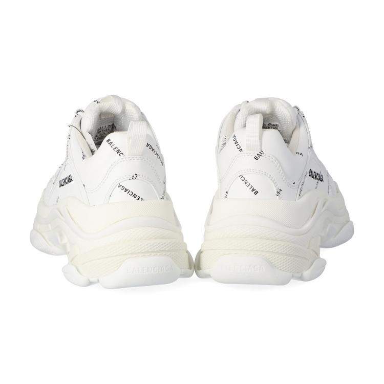 Pre Owned Balenciaga White Triple S 'All Over Logo' Sneakers Size 36