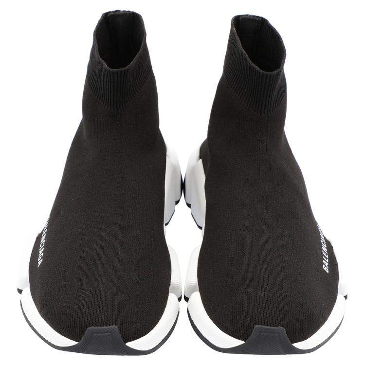 مملوكة مسبقًا Balenciaga Black/White Speed 2.0 Sneakers Siz EU 35