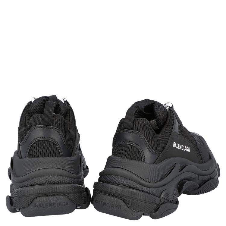 Pre Owned Balenciaga Black Triple S Sneakers Size EU 38