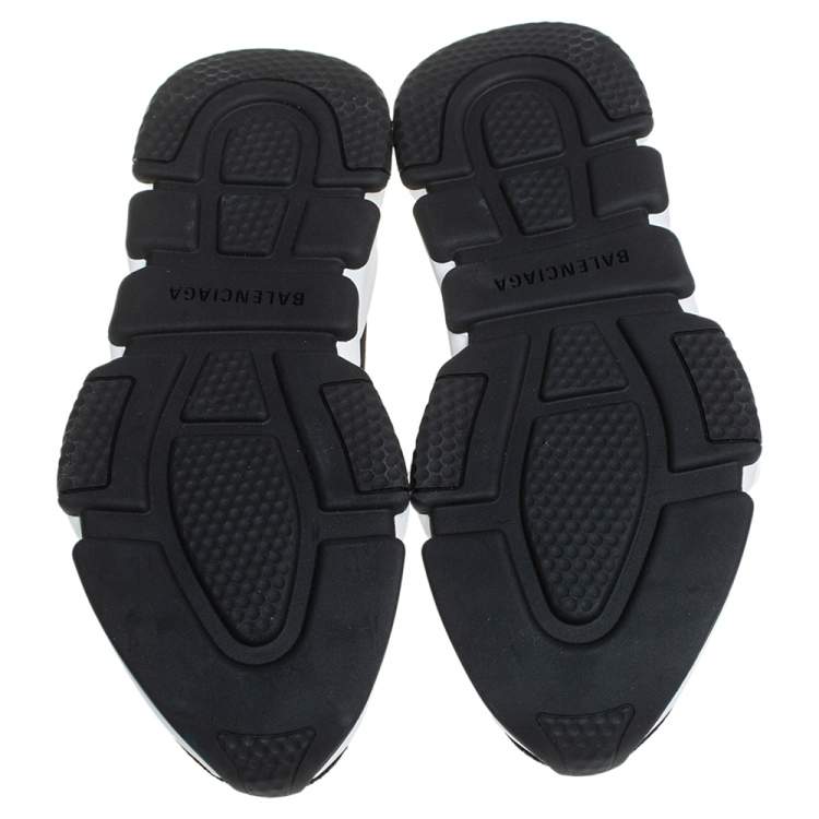 Pre Owned Balenciaga Black Knit Fabric Speed Sneaker Size EU 37