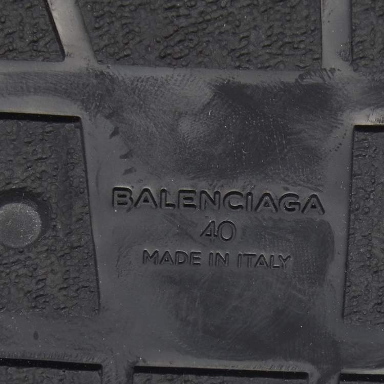 Pre Owned Balenciaga Multicolor Leather, Mesh, Neoprene and Suede Race Runner Low-Top Sneakers Size 40