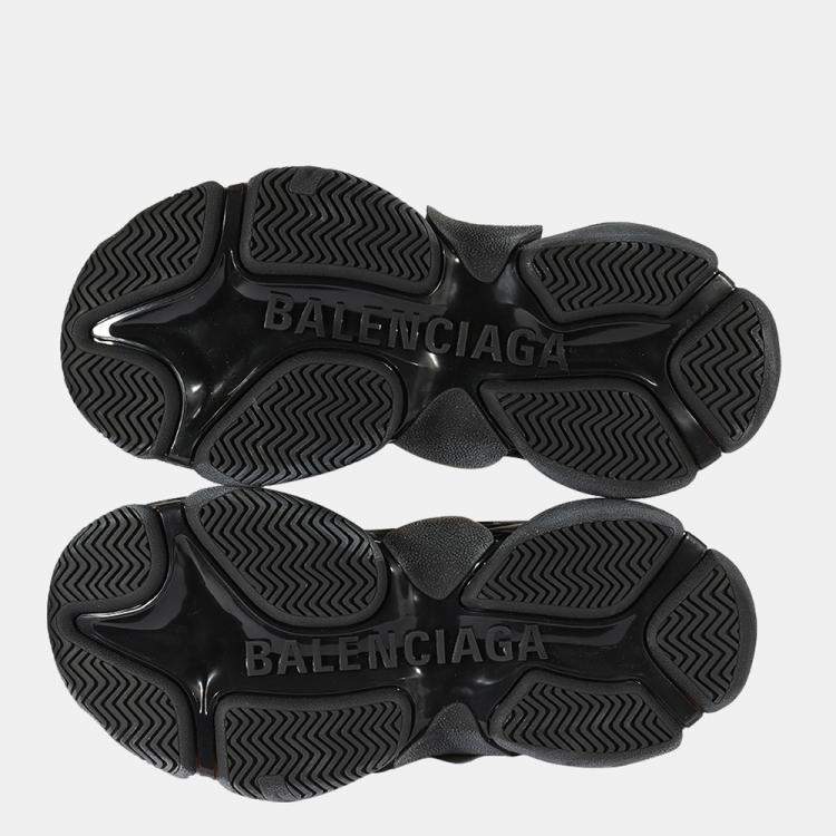 Pre Owned Balenciaga Black Wmns Triple S Trainer Clear Sole Sneaker EU 36
