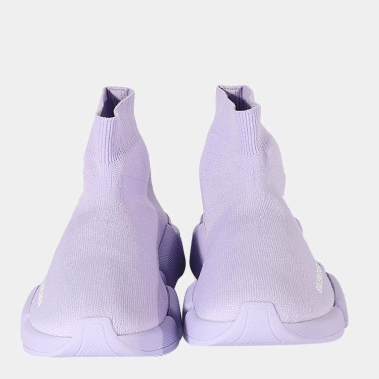 Pre Owned Balenciaga Lilac Wmns Recycled Knit Speed 2.0 Sneaker EU 36