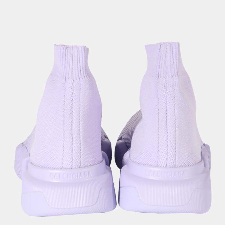 Pre Owned Balenciaga Lilac Wmns Recycled Knit Speed 2.0 Sneaker EU 36