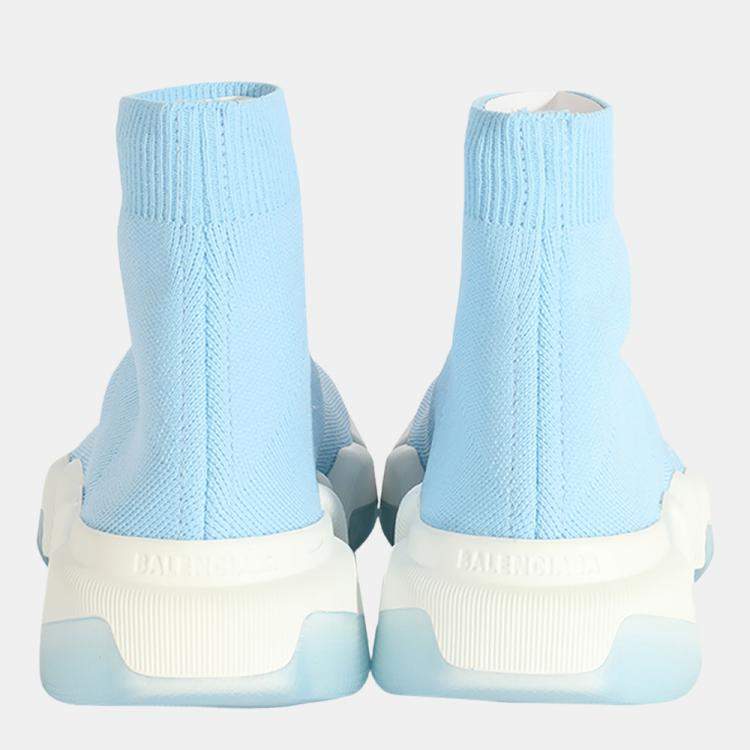 Pre Owned Balenciaga Blue Wmns Knit Speed 2.0 Sneaker EU 36