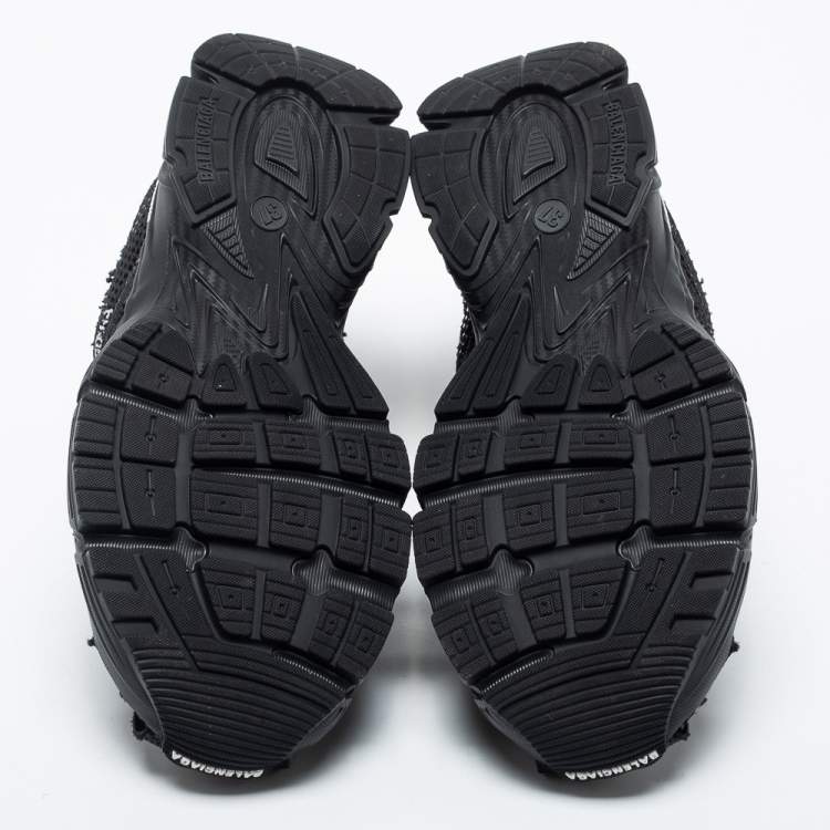 Pre Owned Balenciaga Black Mesh Phantom Low-Top Sneakers Size 37