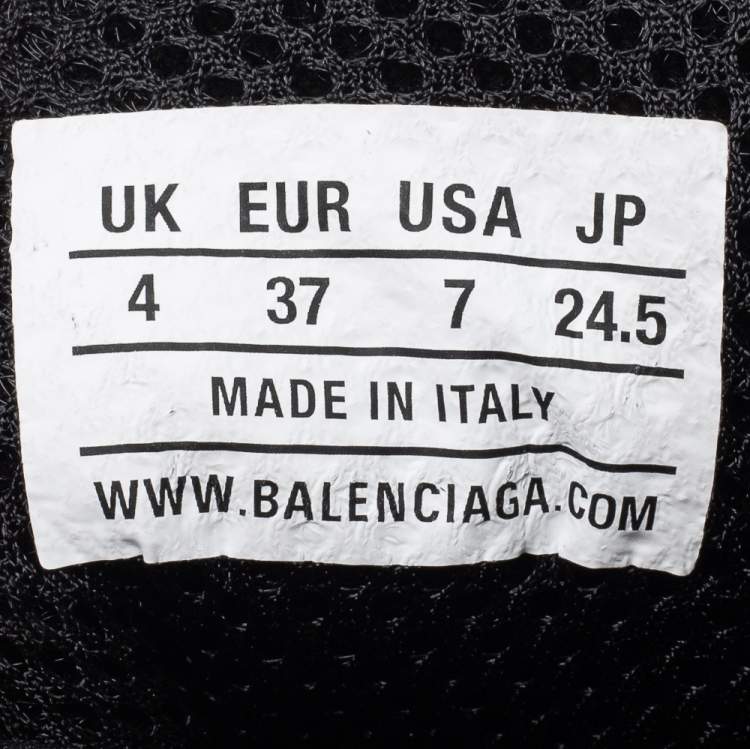 Pre Owned Balenciaga Black Mesh Phantom Low-Top Sneakers Size 37