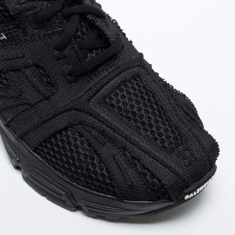 Pre Owned Balenciaga Black Mesh Phantom Low-Top Sneakers Size 37
