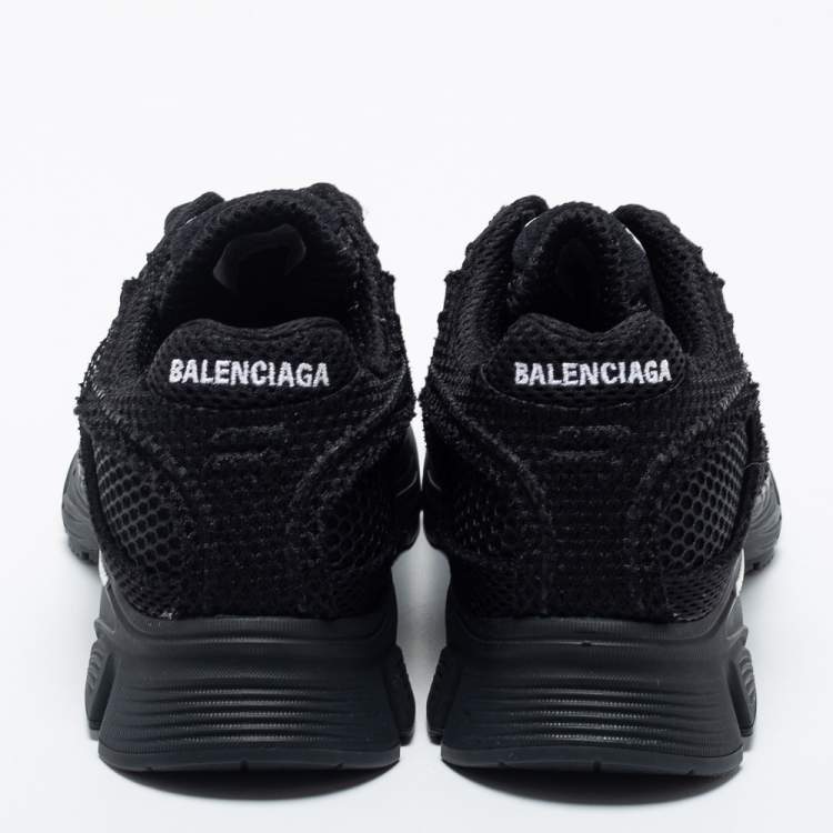 Pre Owned Balenciaga Black Mesh Phantom Low-Top Sneakers Size 37