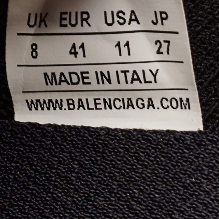 Pre Owned Balenciaga Black Knit Fabric Speed Trainer Mule Sneakers Size 41