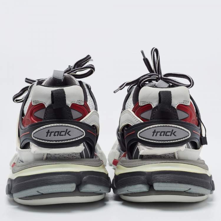 Pre Owned Balenciaga Multicolor Leather and Mesh Track Low Top Sneakers Size 38