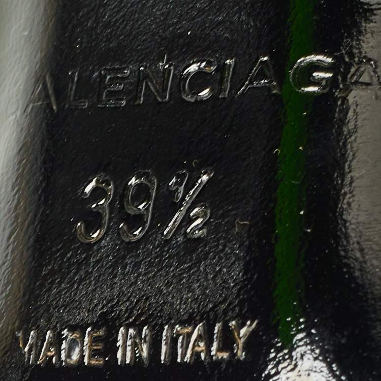 Pre Owned Balenciaga Green Fabric Knife Ankle Boots Size  39.5