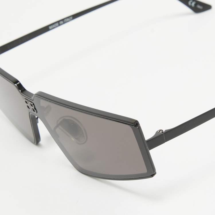 Pre Owned Balenciaga Black/Grey BB0192S Geometric Sunglasses