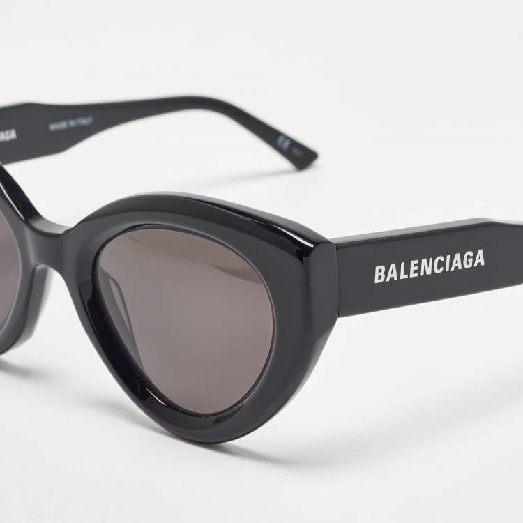Pre Owned Balenciaga Black BB0073S Cat Eye Sunglasses