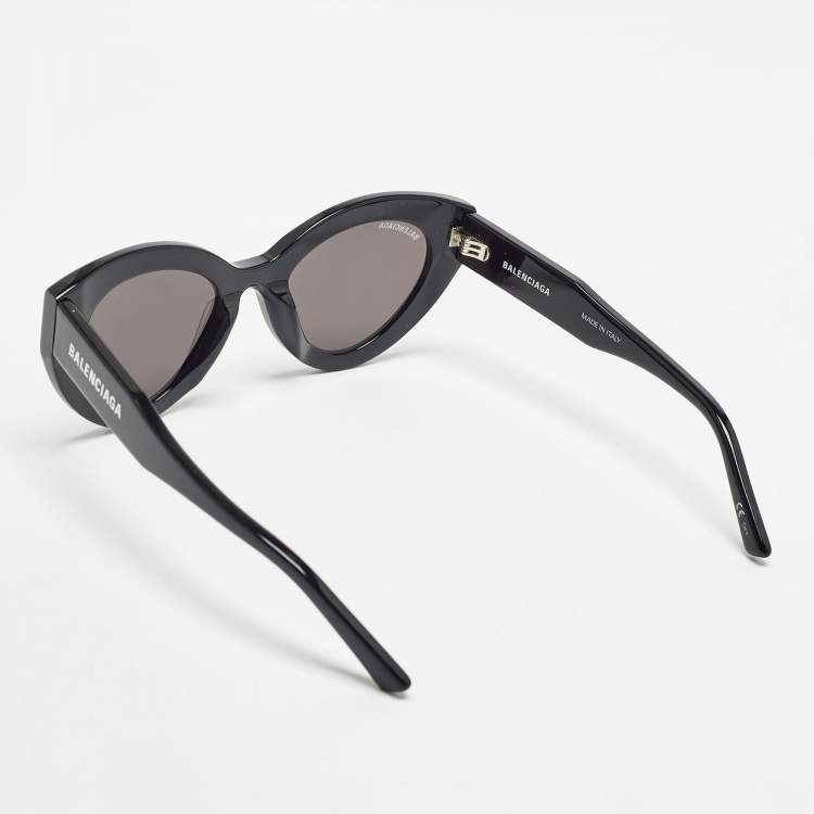 Pre Owned Balenciaga Black BB0073S Cat Eye Sunglasses