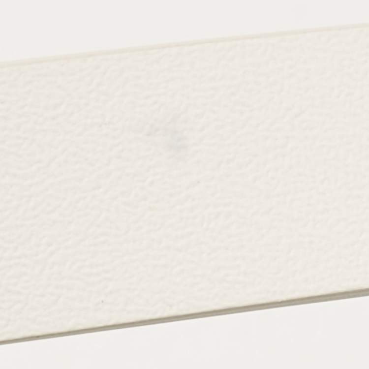 Pre Owned Balenciaga White Leather BB Buckle Belt 75 CM