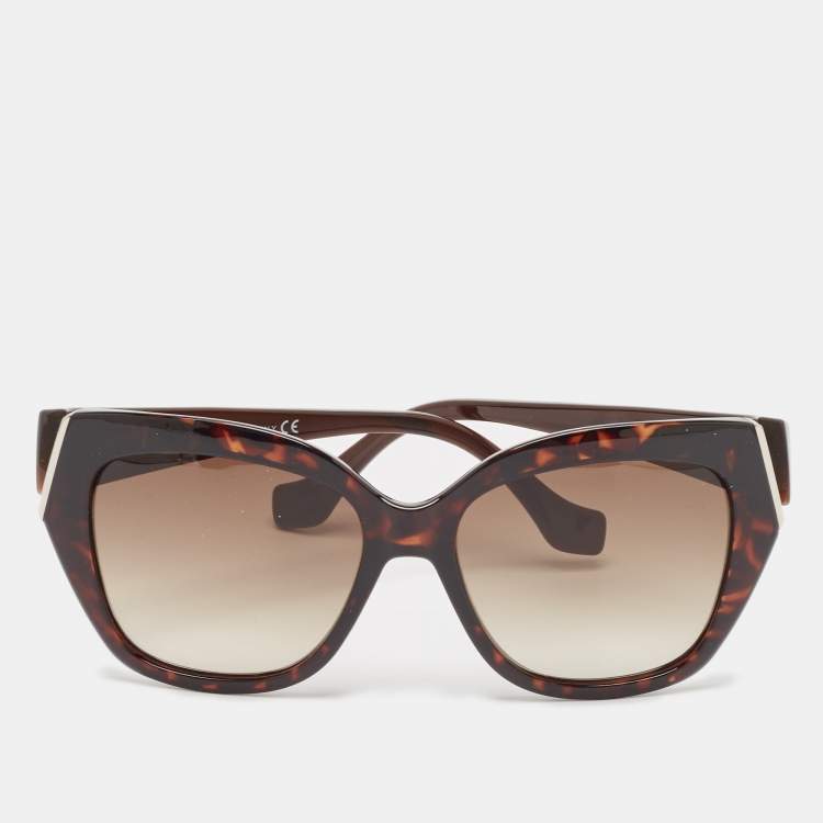 Pre Owned Balenciaga Tortoise Brown Gradient BA 99 52P Butterfly Sunglasses