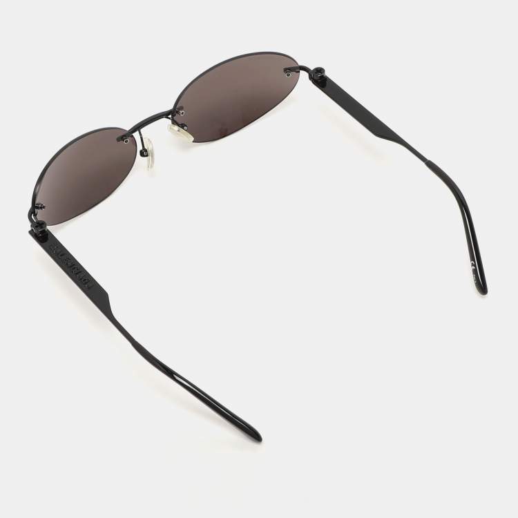 Pre Owned Balenciaga Black BB0179S Rimless Sunglasses