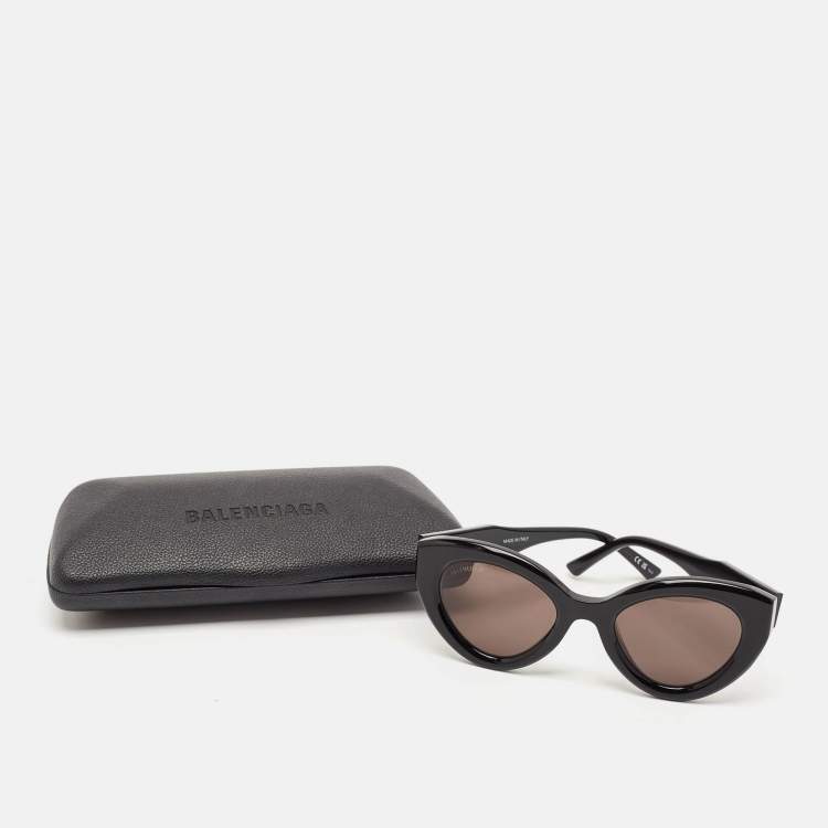 Pre Owned Balenciaga Black BB7003S Cat Eye Sunglasses