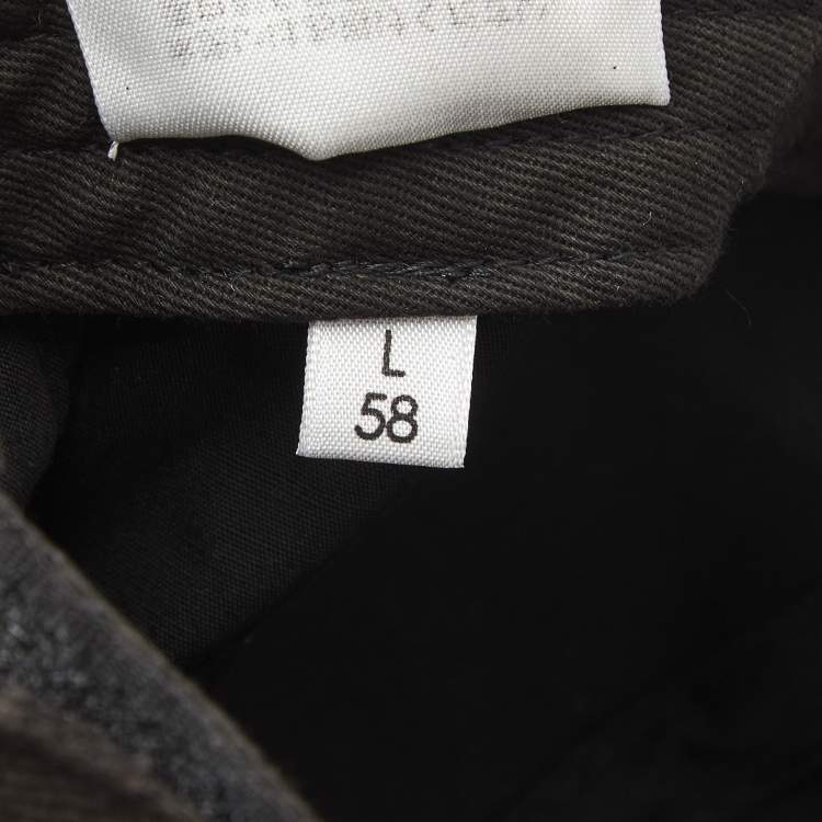 Pre Owned Balenciaga Black Logo Embroidered Cotton Baseball Cap L