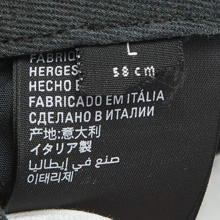 Pre Owned Balenciaga White/Black Logo Embroidered Cotton 50/50 Baseball Cap L