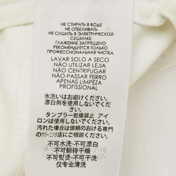 Pre Owned Balenciaga White Logo Embroidered Cotton Baseball Cap L