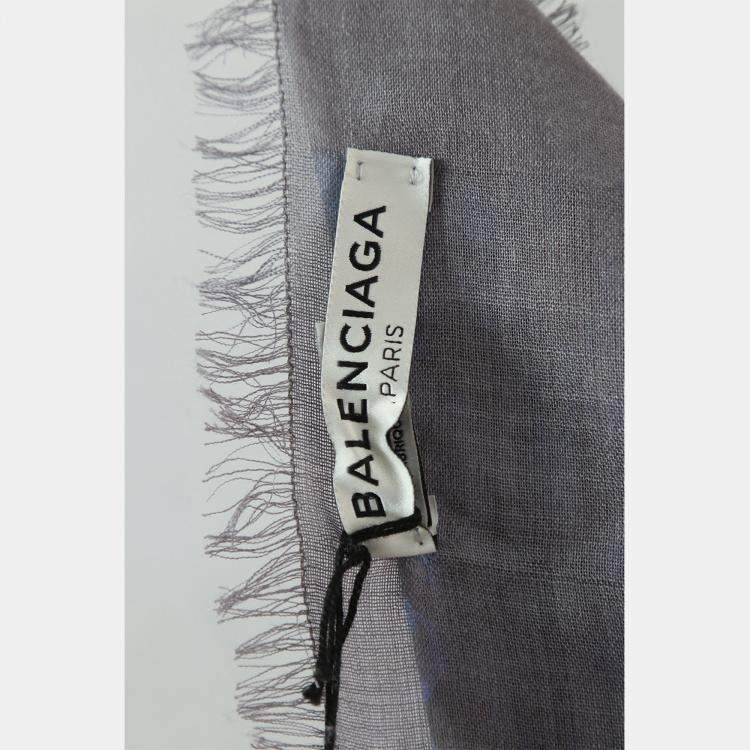 Pre Owned Balenciaga Printed Scarf