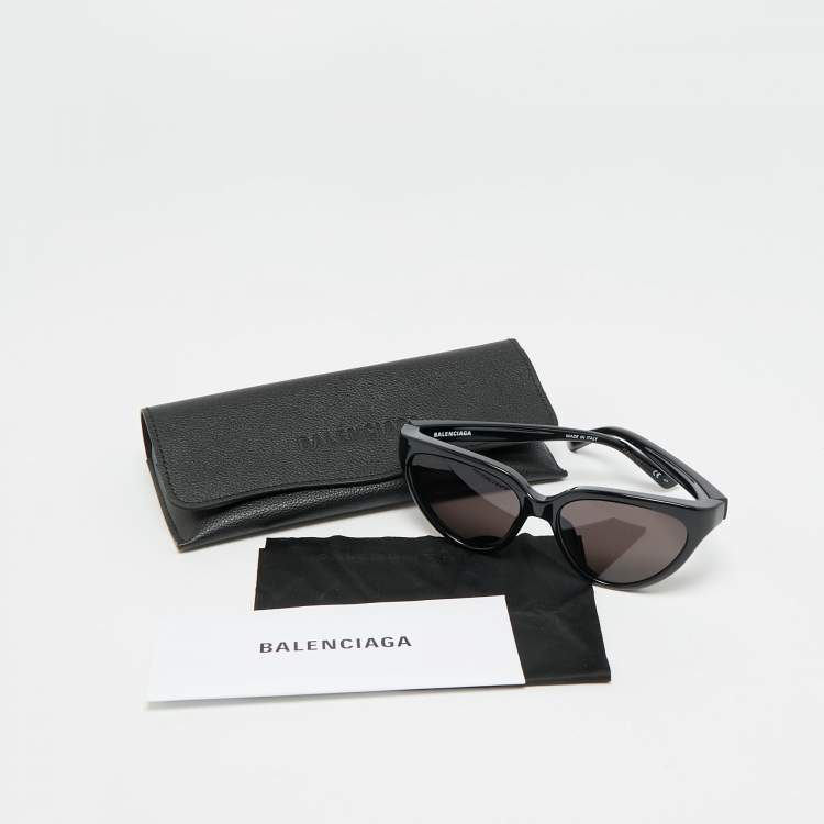 Pre Owned Balenciaga Black BB0149S Cat Eye Sunglasses