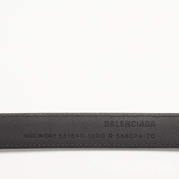 Pre Owned Balenciaga BB 70CM Black Crocodile Embossed Leather