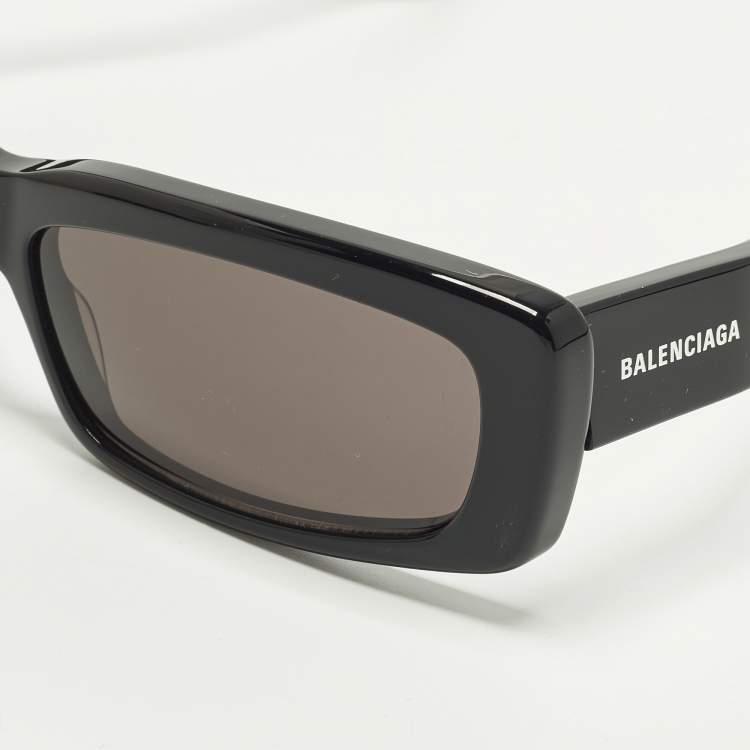 Pre Owned Balenciaga Black BB0286S Rectangle Sunglasses