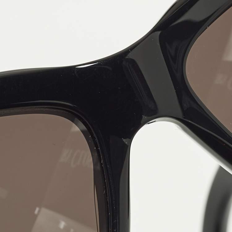 Pre Owned Balenciaga Black BB0286S Rectangle Sunglasses