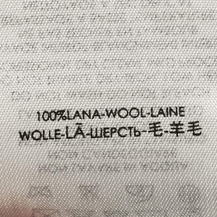 Pre Owned Balenciaga Pink/Black Logo Pattern Wool Scarf 