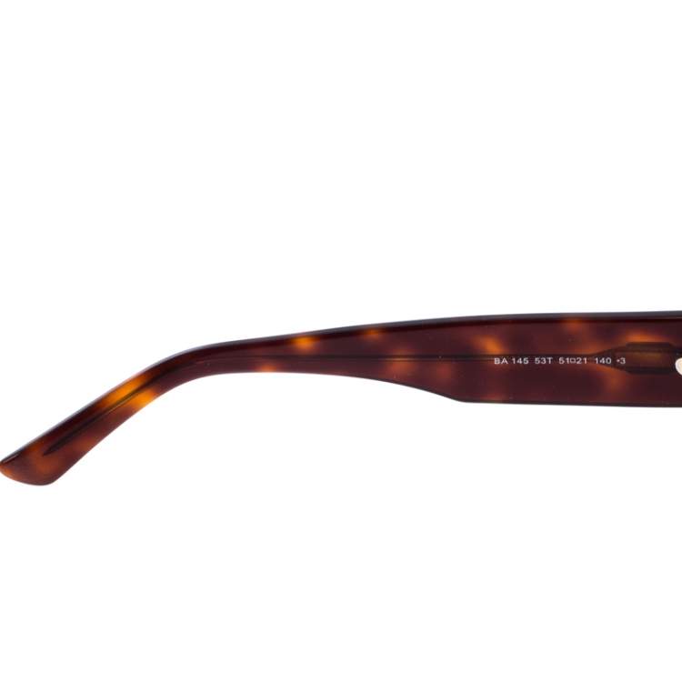 Pre Owned Balenciaga Brown tortoise BA 145 Oval Sunglasses