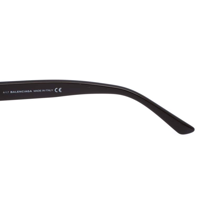 Pre Owned Balenciaga Brown Diagonal Logo Print Cat Eye Sunglasses