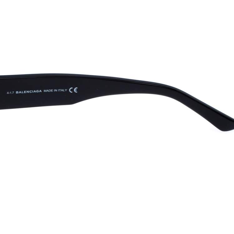 Pre Owned Balenciaga Black Logomania Square Sunglasses