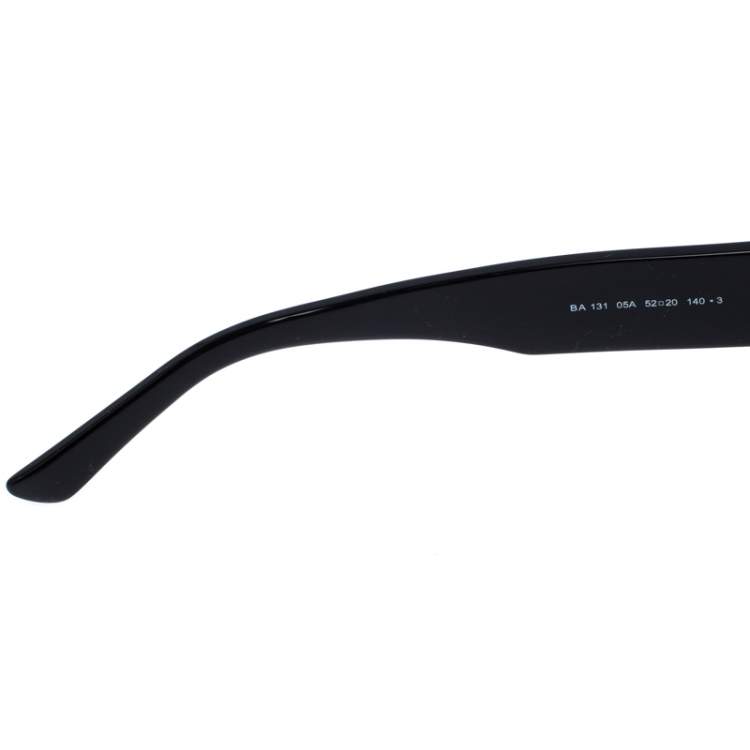 Pre Owned Balenciaga Black Logomania Square Sunglasses