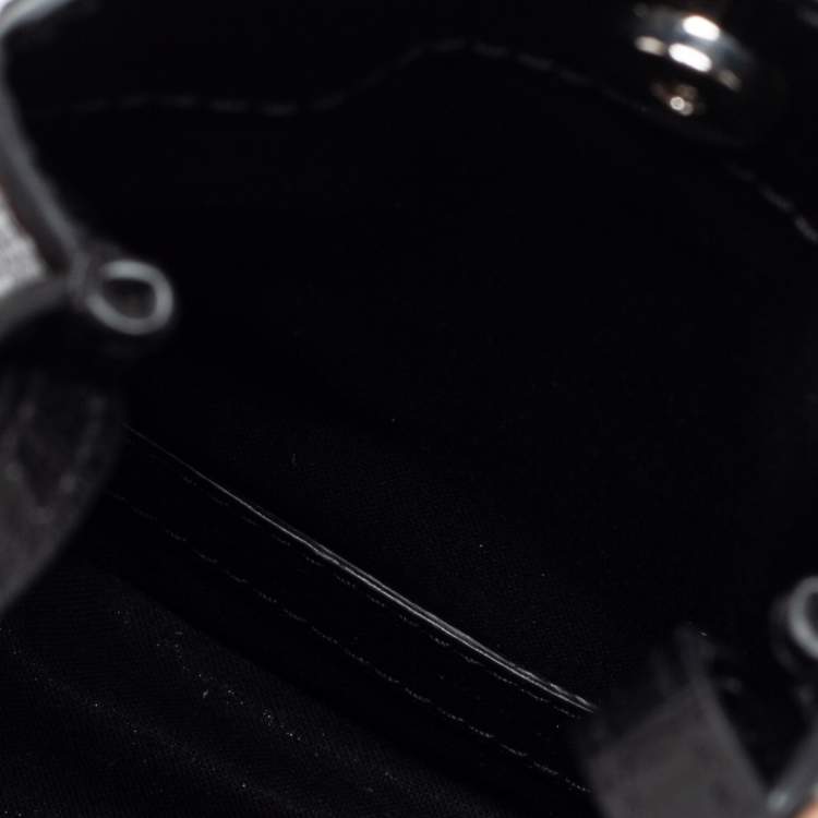 Pre Owned Balenciaga Black Leather Shopping Phone Holder Bag