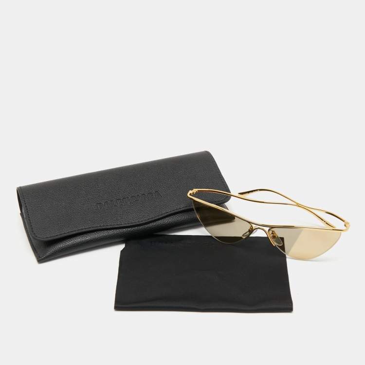 Pre Owned Balenciaga Yellow BB0093S Cat Eye Sunglasses